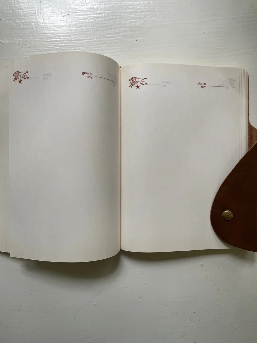 Il Bisonte Leather Journal Folio - Brown